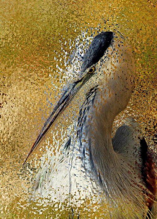 Heron Greeting Card featuring the photograph Life In The Sunshine - Bird Art Abstract Realism by Georgiana Romanovna