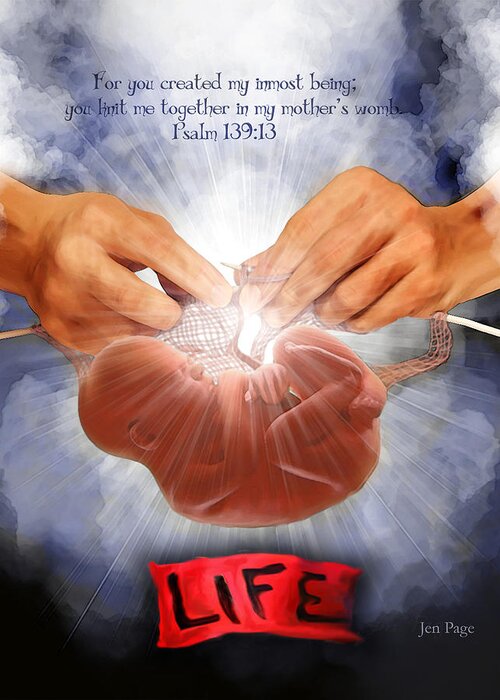 Life Greeting Card featuring the digital art Life by Jennifer Page