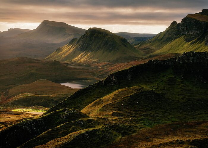 Quiraing Greeting Card featuring the photograph Light And Shadows by Adrian Popan