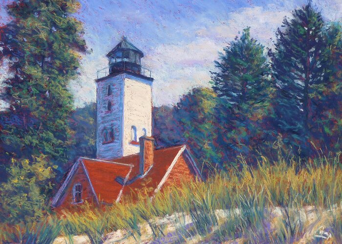 Impressionism Greeting Card featuring the painting Light at Presque Isle by Michael Camp