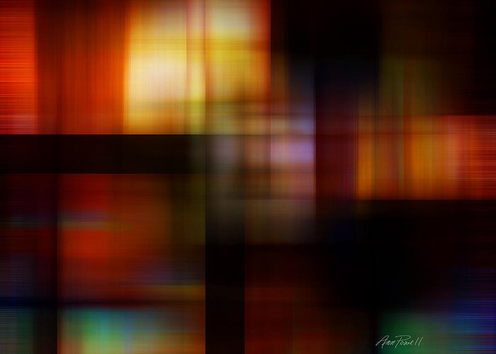 Abstract Greeting Card featuring the digital art Light At The Window - abstract art by Ann Powell