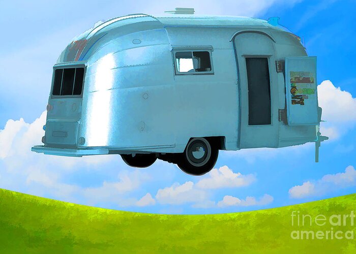 Airstream Greeting Card featuring the photograph Lighter Than Air by Edward Fielding