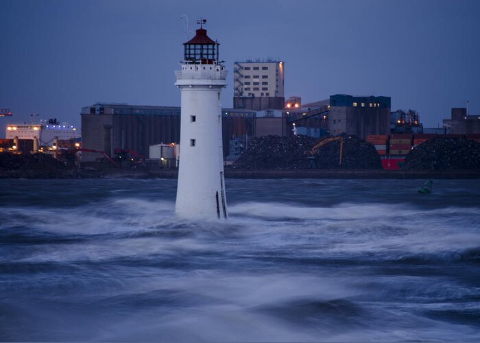 Lighthouse Greeting Card featuring the photograph Lighthouse in the Storm by Spikey Mouse Photography