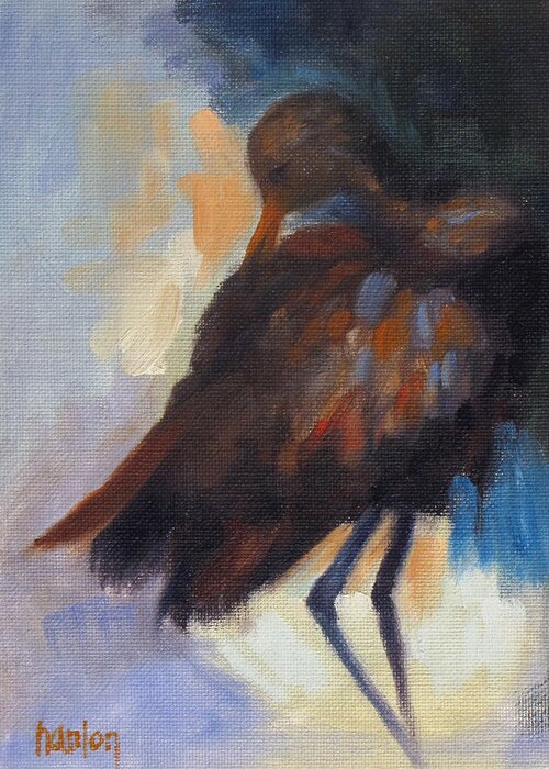 Limpkin Greeting Card featuring the painting Limpkin by Susan Hanlon