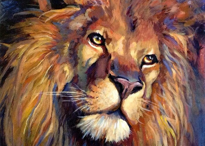 Lion of Judah Greeting Card by Judy Downs