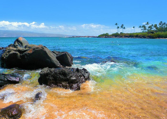 Beach Greeting Card featuring the photograph Little Beach on Maui by Jane Girardot