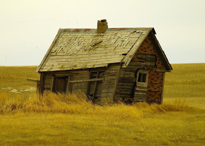 Houses Greeting Card featuring the photograph Little House On The Big Prairie by Jeff Swan