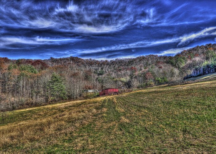 Hdr Greeting Card featuring the photograph Little Red Hay Loft by Craig Burgwardt