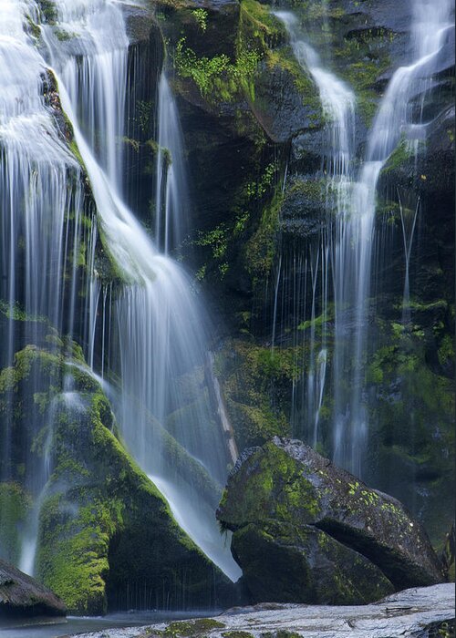 Waterfall Greeting Card featuring the photograph Living Water by Carol Erikson