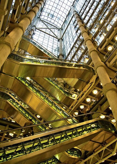 Atrium Greeting Card featuring the photograph Lloyds Of London Interior by Mark Williamson