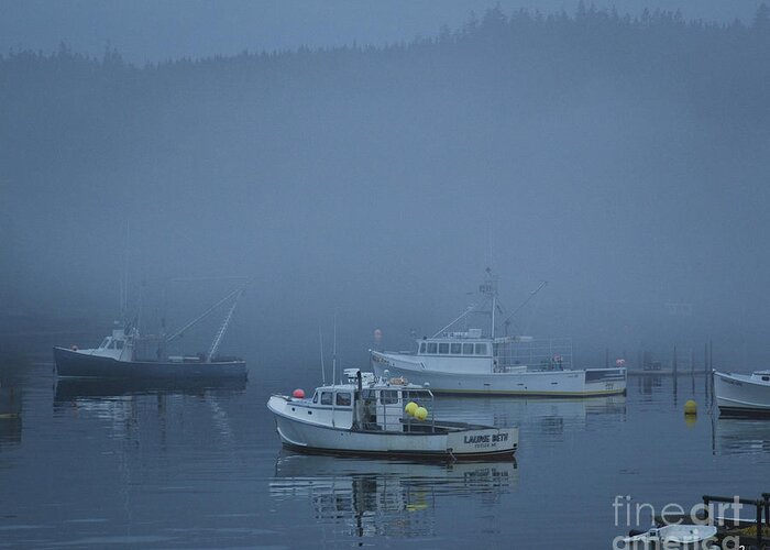 Lobster Greeting Card featuring the photograph Lobster Boats At Rest by Alana Ranney
