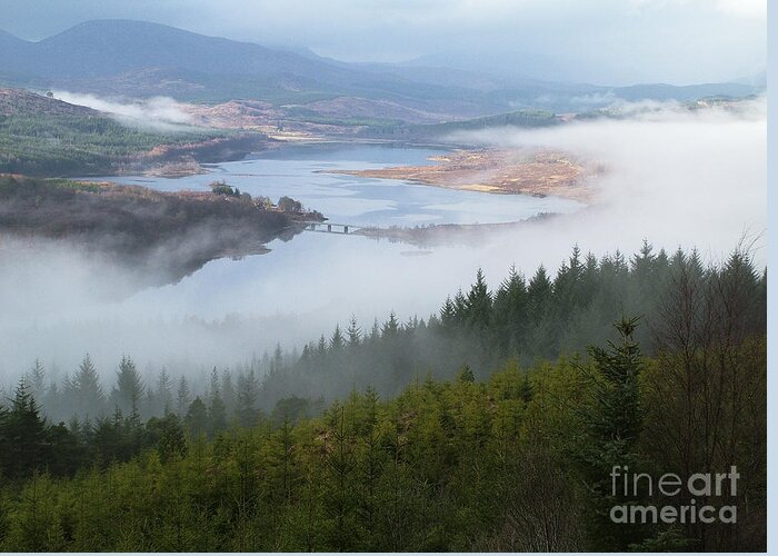 Scottish Highlands Greeting Card featuring the photograph Loch Garry - Autumn Mist by Phil Banks