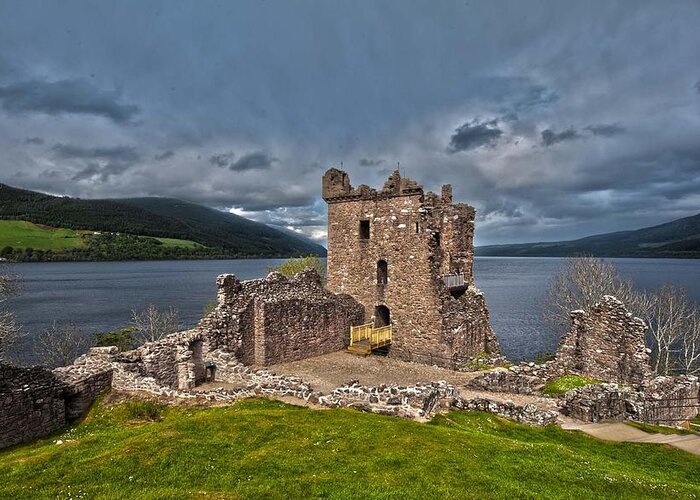 Castles. Loch Ness Greeting Card featuring the photograph Lochness by Terry Cosgrave
