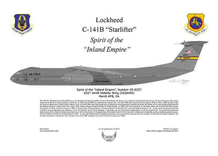 Lockheed Greeting Card featuring the digital art Lockheed C-141B by Arthur Eggers