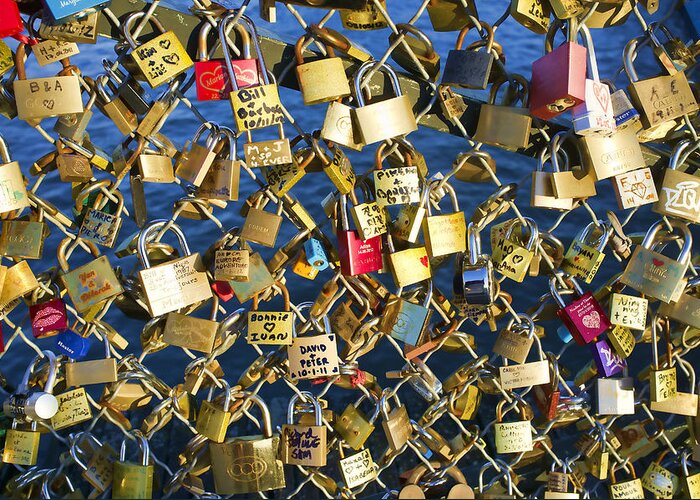 Locks Greeting Card featuring the photograph Locks of Love by Hugh Smith