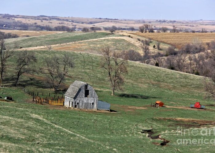 Loess Hills Greeting Card featuring the photograph Loess Hills by Yumi Johnson