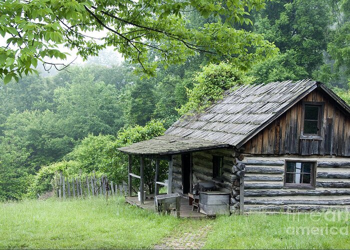 West Virginia Greeting Card featuring the photograph Log Cabin Fort New Salem by Thomas R Fletcher