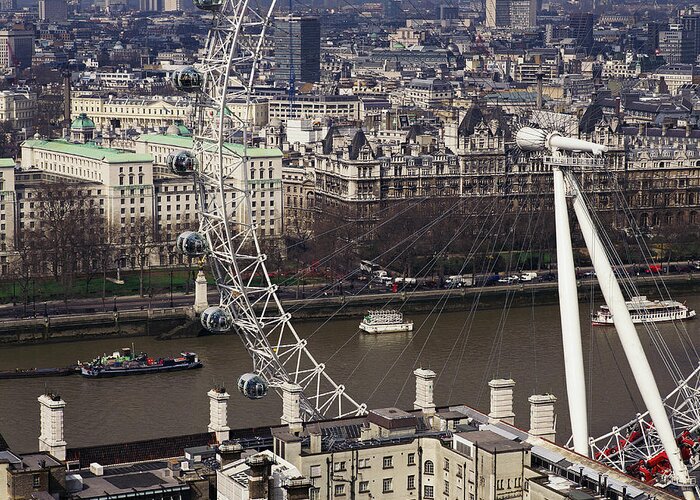 Millennium Wheel Greeting Card featuring the photograph London Eye by Skyscan/science Photo Library