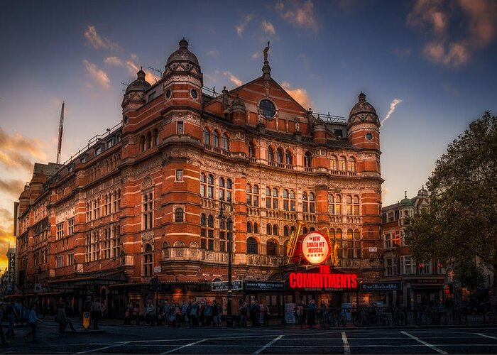 West End Greeting Card featuring the photograph London Palace Theatre by Dobromir Dobrinov
