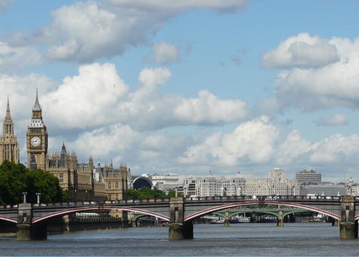 London Greeting Card featuring the photograph London Panorama by John Topman