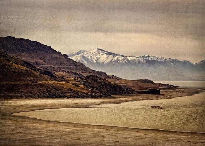 Antelope Island Greeting Card featuring the photograph Lonesome Land by Priscilla Burgers