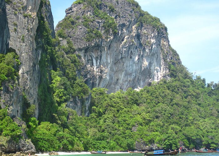 Phi Greeting Card featuring the photograph Long Boat Tour - Phi Phi Island - 0113207 by DC Photographer