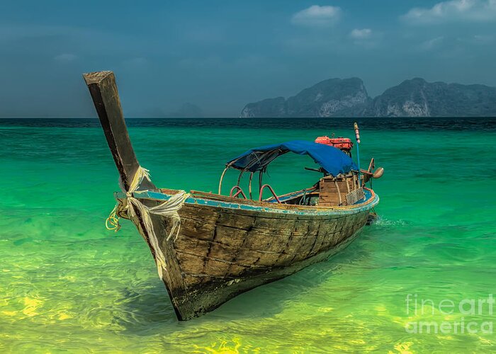 Koh Lanta Greeting Card featuring the photograph Long Tail Boat Thailand by Adrian Evans