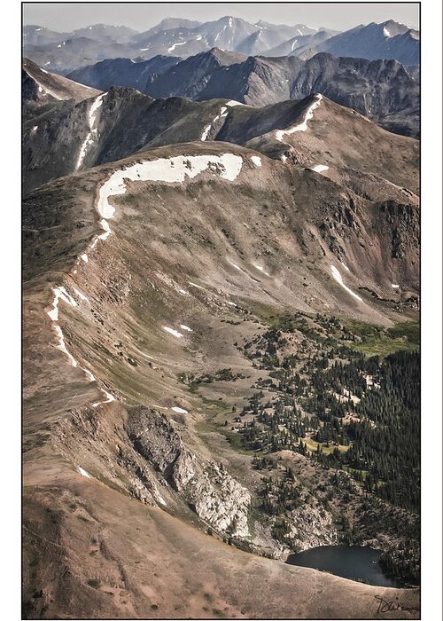 Monarch Pass Greeting Card featuring the photograph Looking Down on Monarch Pass by Peggy Dietz