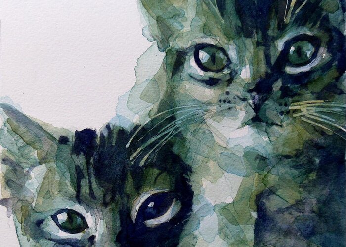Cats Greeting Card featuring the painting Looking For A Home by Paul Lovering