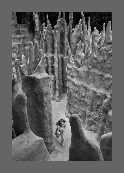 Fantasy Greeting Card featuring the photograph Lost in a Black and White Dream by Mary Lee Dereske