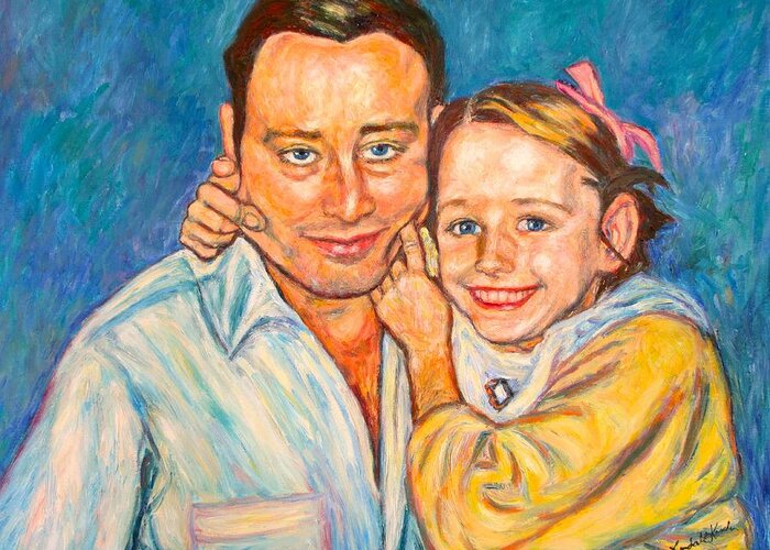 Portraits Greeting Card featuring the painting Love Portrait by Kendall Kessler