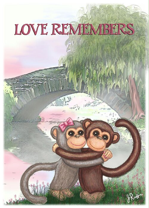 Love Remembers Greeting Card featuring the digital art Love Remembers by Jerry Ruffin