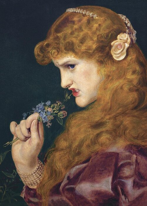 Frederick Sandys Greeting Card featuring the painting Loves Shadow by Frederick Sandys