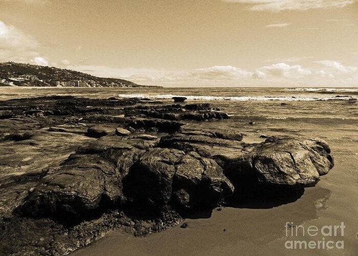 Laguna Beach Greeting Card featuring the photograph Low Tide Shoreline by Everette McMahan jr