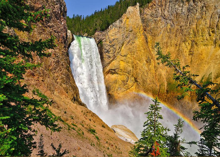 Lower Falls Greeting Card featuring the photograph Lower Falls From Uncle Toms Trail by Greg Norrell