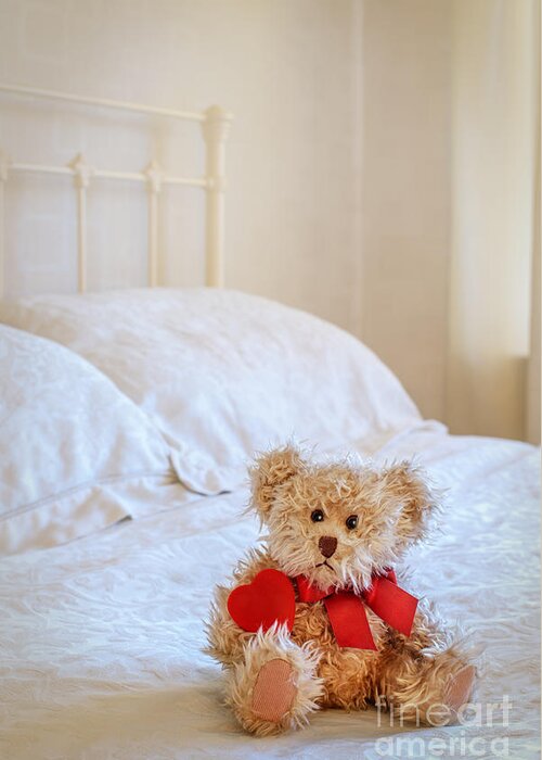 Teddy Greeting Card featuring the photograph Lttle Bear by Amanda Elwell