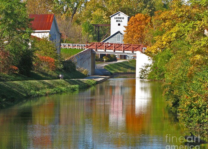 Ludwig Mill Greeting Card featuring the photograph Ludwig Mill in Fall 0513 by Jack Schultz