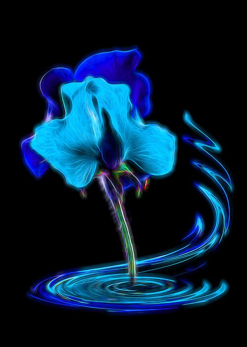 Turquoise Flowers Greeting Card featuring the photograph Luminescence by Gill Billington