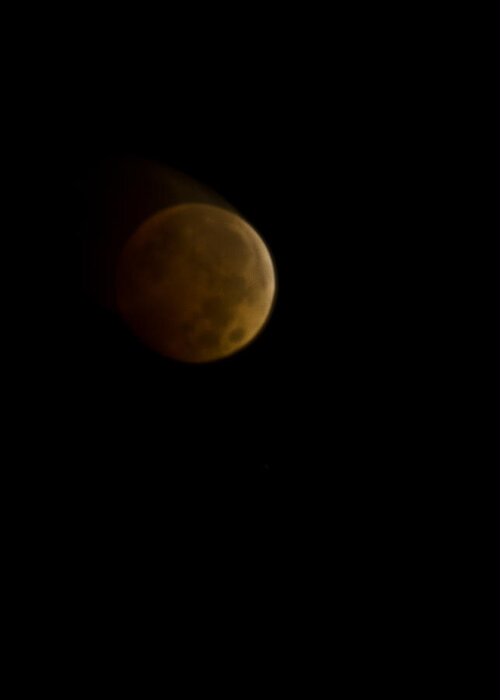 Lunar Greeting Card featuring the photograph Lunar Blood by Michael Nowotny