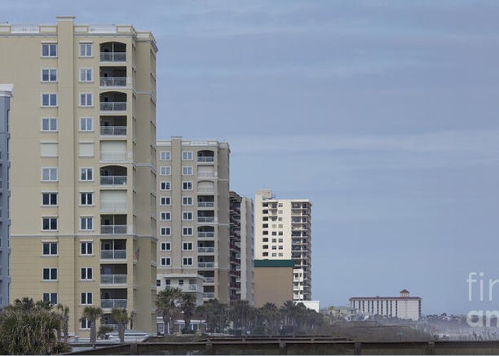 Jacksonville Greeting Card featuring the photograph Luxury Jacksonville Beach condos by Ules Barnwell