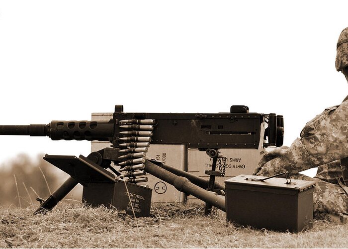 Browning Greeting Card featuring the photograph M2hb by Jorge Estrada