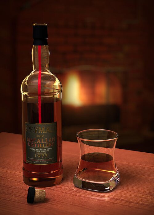 3d Greeting Card featuring the photograph Macallan 1973 by Adam Romanowicz