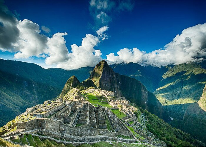 Aguas Calientes Greeting Card featuring the photograph Machu Picchu by U Schade
