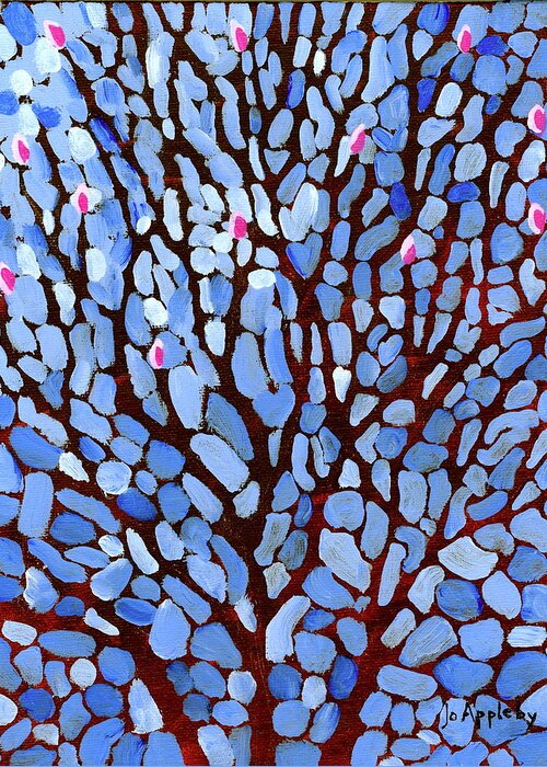 Magnolia Tree Greeting Card featuring the painting Magnificent Magnolia by Jo Appleby
