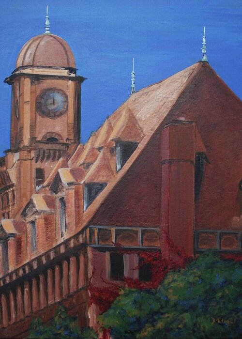Richmond Greeting Card featuring the painting Main Street Station by Donna Tuten