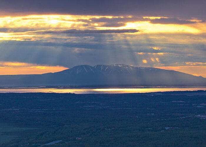 Alaska Greeting Card featuring the photograph Majestic Mount Susitna by Scott Slone