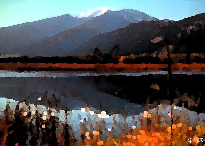 Mountains Greeting Card featuring the painting Majestic View by George Pedro