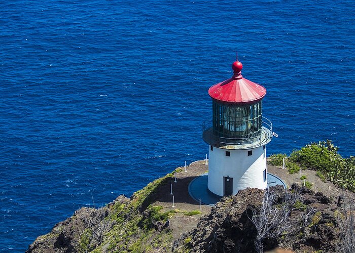 Sea Greeting Card featuring the photograph Makapuu Lighthouse 3 by Leigh Anne Meeks