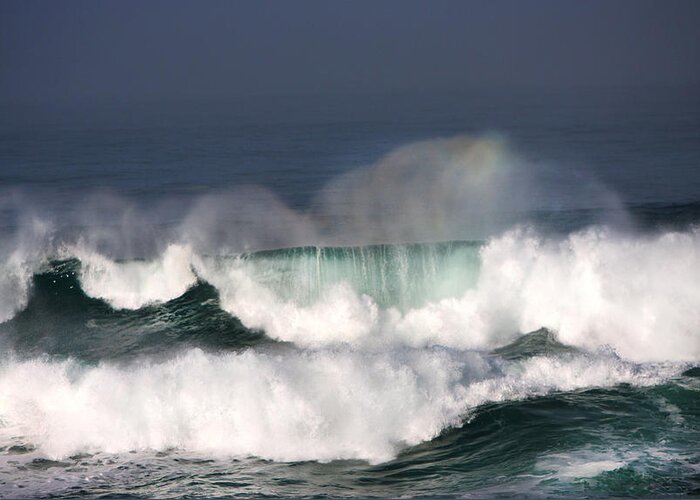 Seascape Art Greeting Card featuring the photograph Making Rainbows by Kandy Hurley
