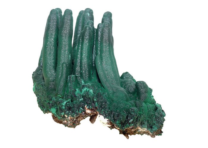 Malachite Greeting Card featuring the photograph Malachite by Michael Szoenyi/science Photo Library